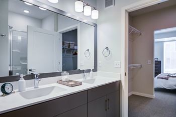 Dual vanity in master bath